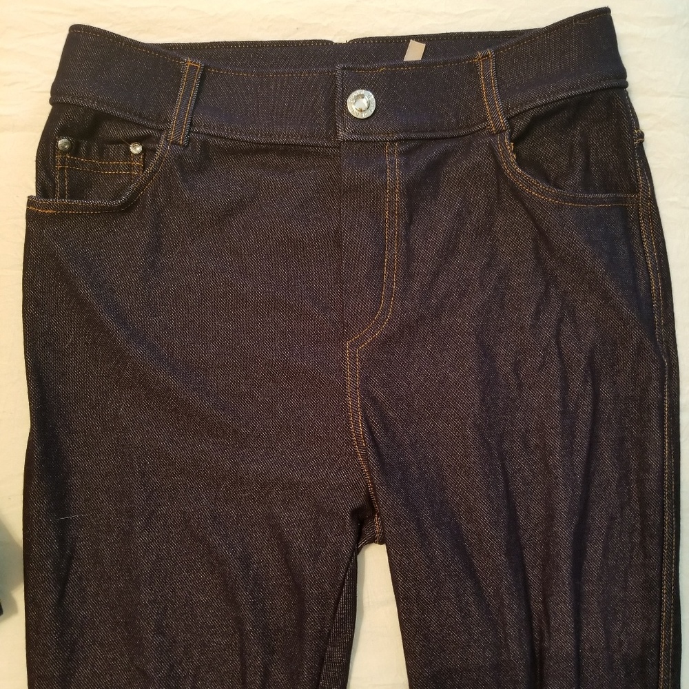 Blue jean capri leggings